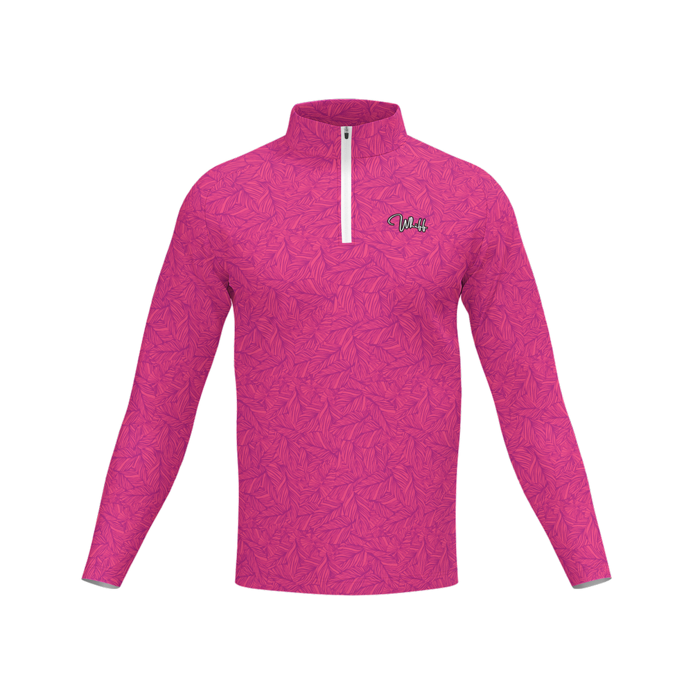 Pink Leaf 1/4 Zip