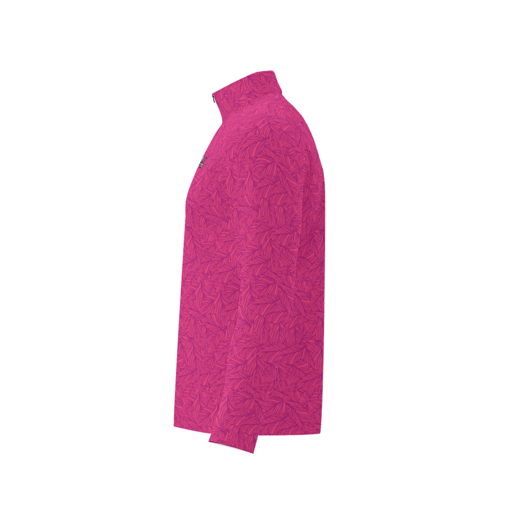 Pink Leaf 1/4 Zip