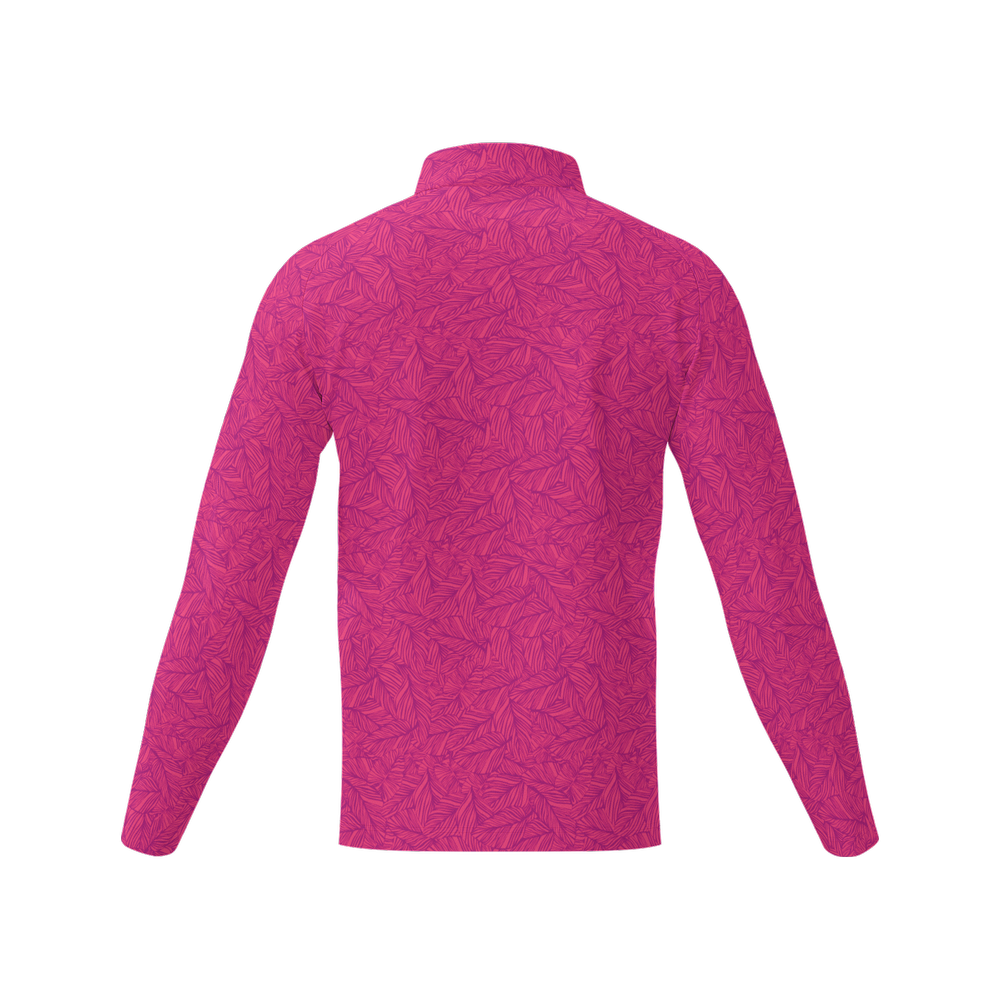 Pink Leaf 1/4 Zip