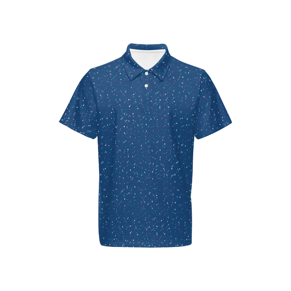 Splatter Polo - Blue